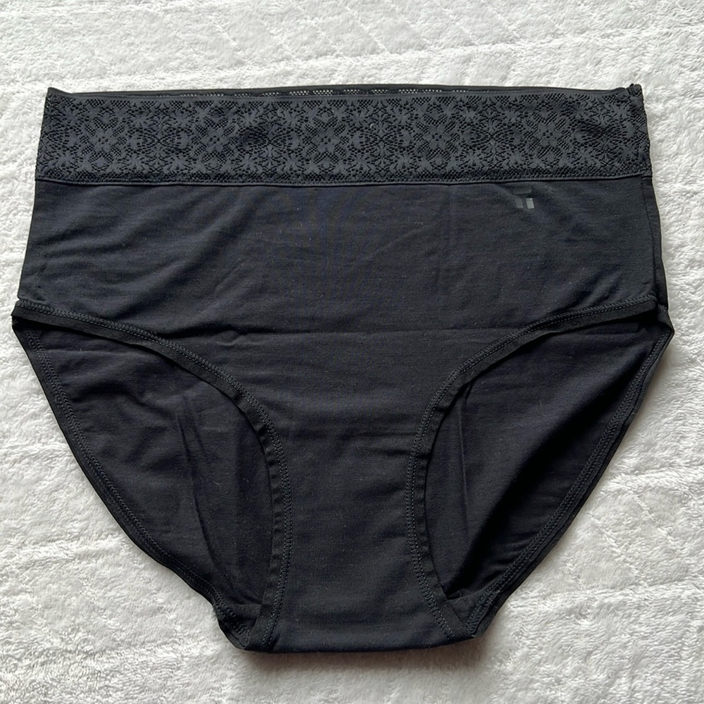 Tommy John Cool Cotton High Rise Brief, Lace Waist